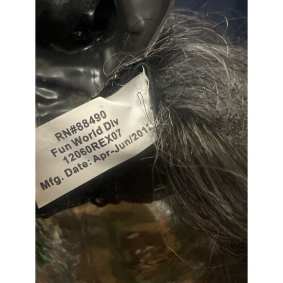 Scary Zombie Mask With Curly Gray Hair Fun World Div Halloween Costume - Picture 3 of 5